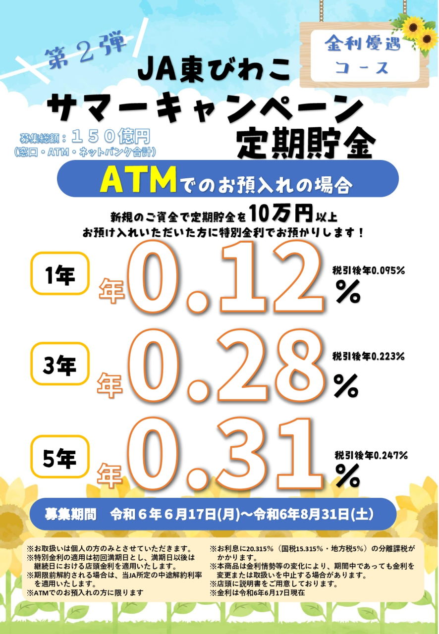 サマーキャンペーンチラシ 【ATM】